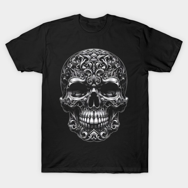 Gothic Skull T-Shirt by OddlyNoir